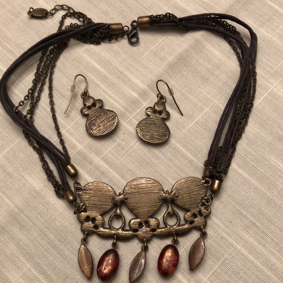 VINTAGE BIJOUX TERNER NECKLACE & EARRINGS NICKEL LEAD & CADMIUM FREE - #541 - Picture 6 of 15